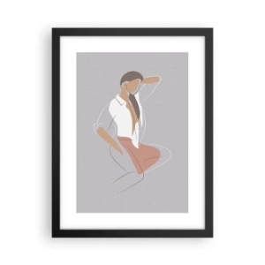 Poster in cornice nera - Profilo di bellezza - 30x40 cm