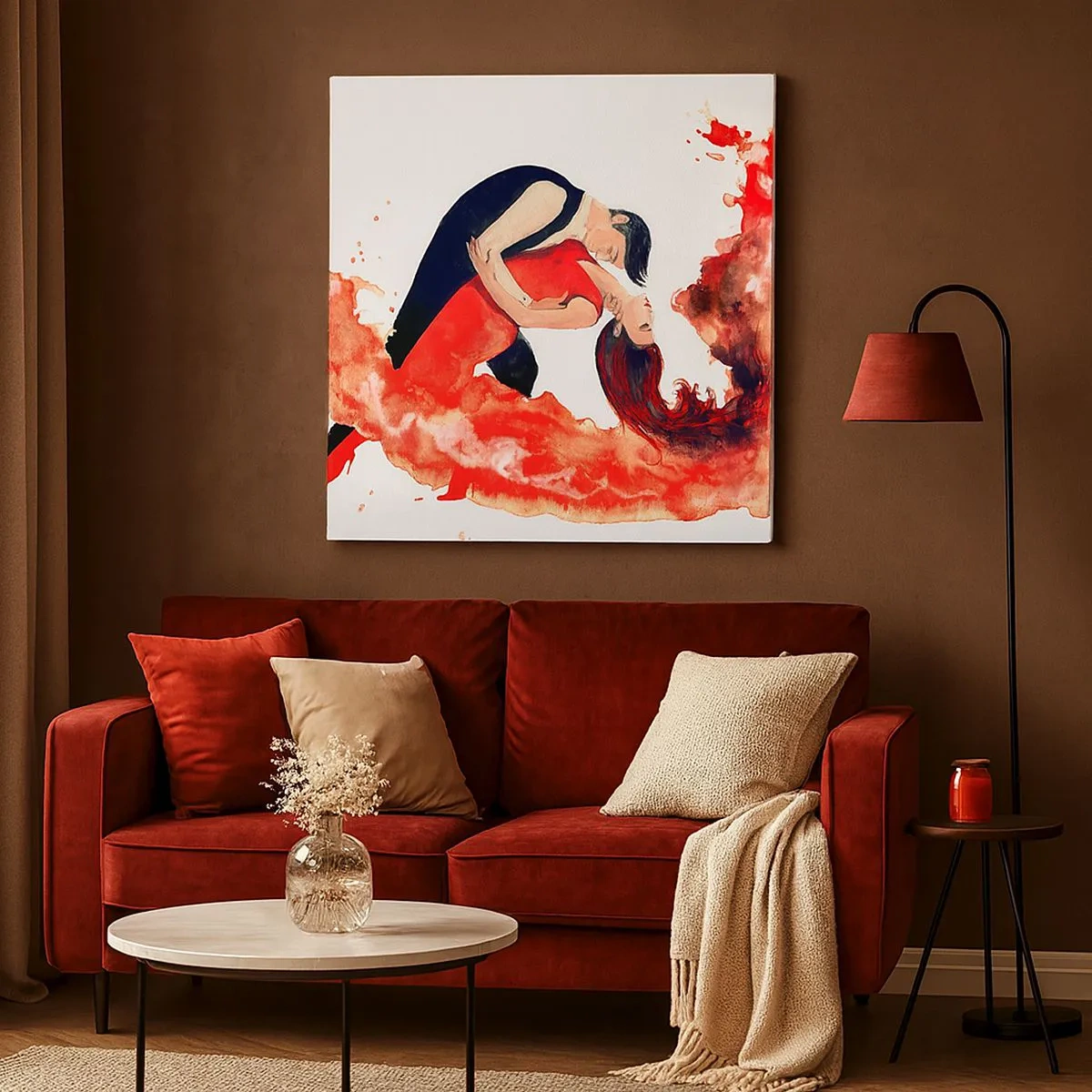 Quadro su tela - Stampe su Tela - Tango: un'onda di passione - 30x30 cm