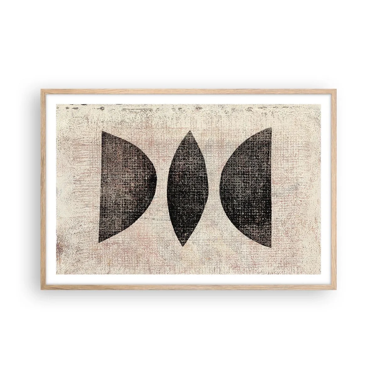 Poster in cornice rovere chiaro - Astrazione etnica - 91x61 cm