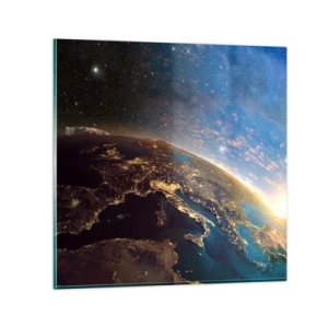 Quadro su vetro - Guardiamoci da lontano - 60x60 cm