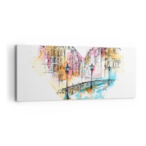 Quadro su tela - Stampe su Tela - Il cuore della città - 100x40 cm