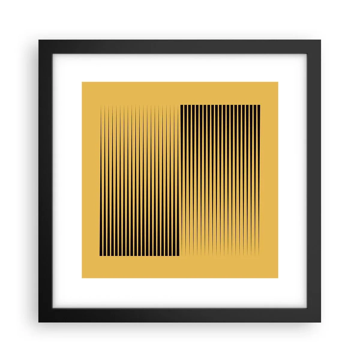 Poster in cornice nera - La quadratura degli opposti - 30x30 cm