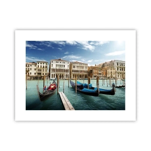 Poster - Palazzi nel blu - 40x30 cm