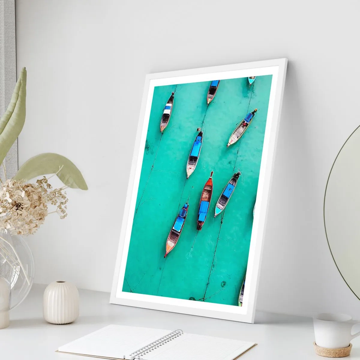 Poster in cornice bianca - In gioiosa attesa - 70x100 cm