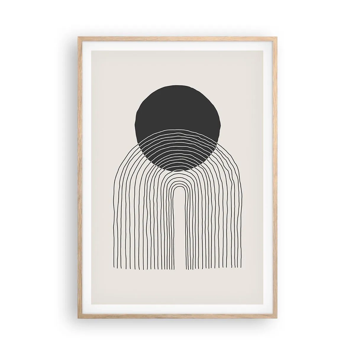 Poster in cornice rovere chiaro - Tremore e fiducia - 70x100 cm