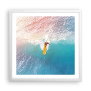 Poster in cornice bianca - Il cavaliere dell'oceano - 50x50 cm