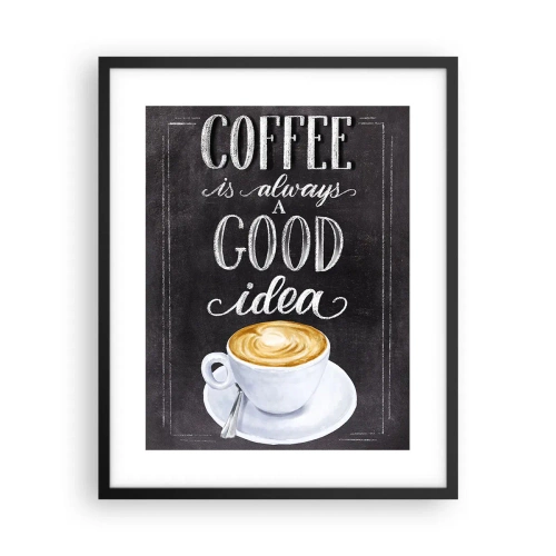 Poster in cornice nera - Of course! - 40x50 cm