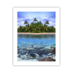 Poster - L'isola del paradiso dà il benvenuto - 40x50 cm