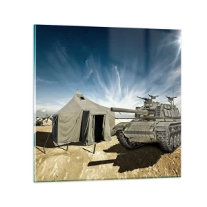 Quadro su vetro - Sogno militare - 30x30 cm