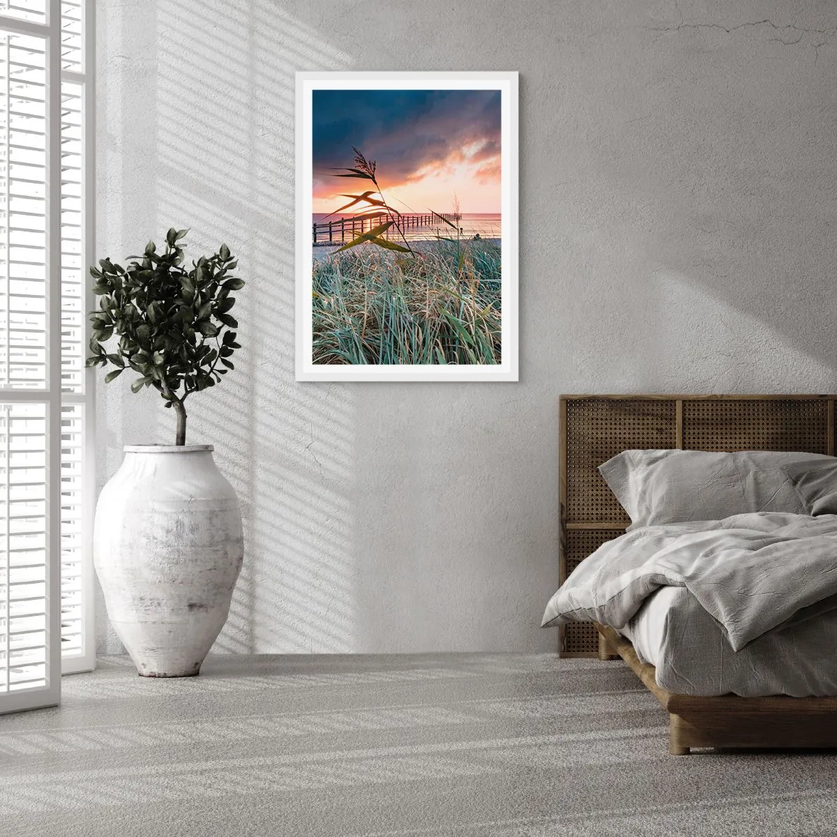 Poster in cornice bianca - Non andrà via col vento - 40x50 cm