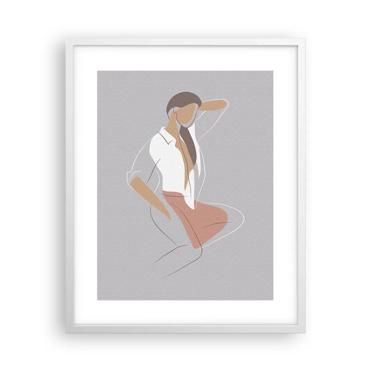 Poster in cornice bianca - Profilo di bellezza - 40x50 cm