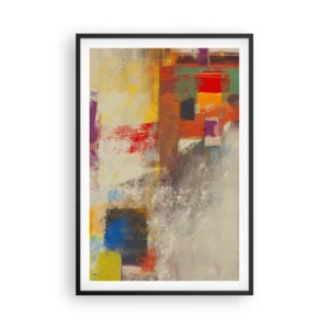 Poster in cornice nera - Geometria dei colori - 61x91 cm