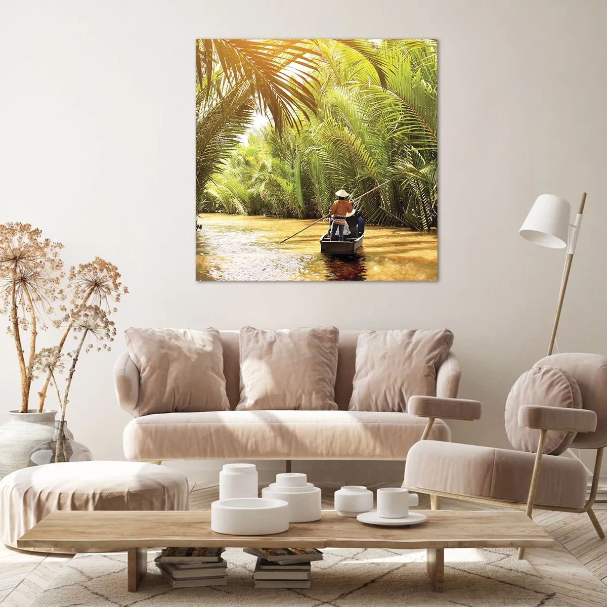 Quadro su tela - Stampe su Tela - Tunnel di palme - 60x60 cm