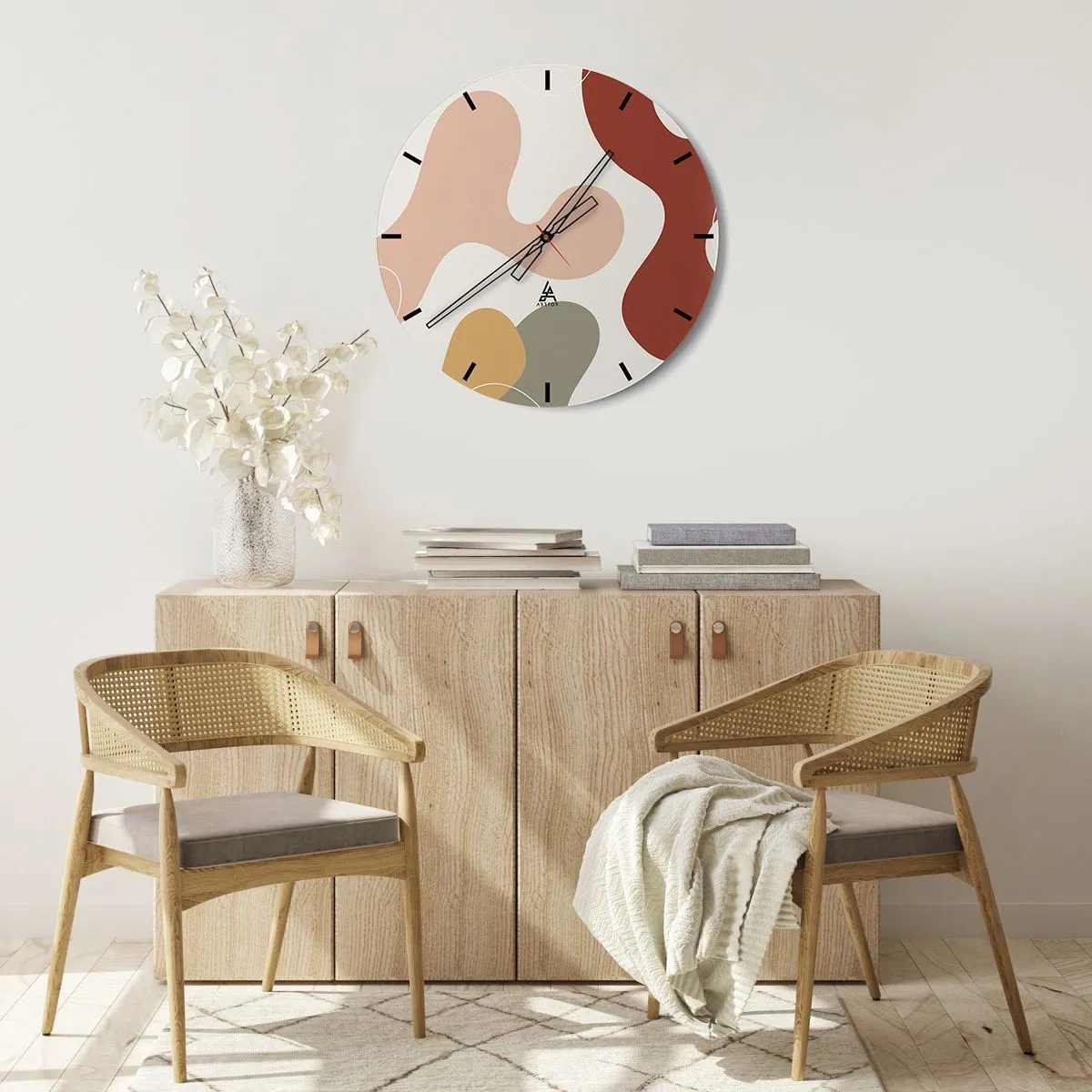 Orologio da parete - Orologio in Vetro - Ghirigori - 40x40 cm