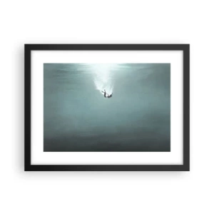 Poster in cornice nera - Nell'abbraccio dell'oceano - 40x30 cm
