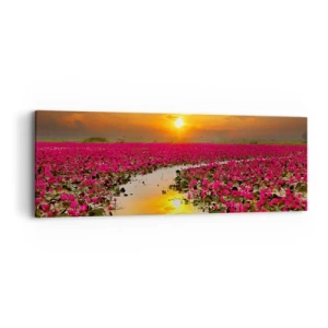 Quadro su tela - Stampe su Tela - La vita segreta del lago - 90x30 cm