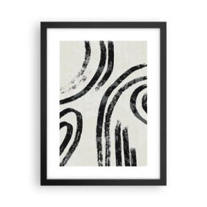 Poster in cornice nera - Interrotto a metà - 30x40 cm