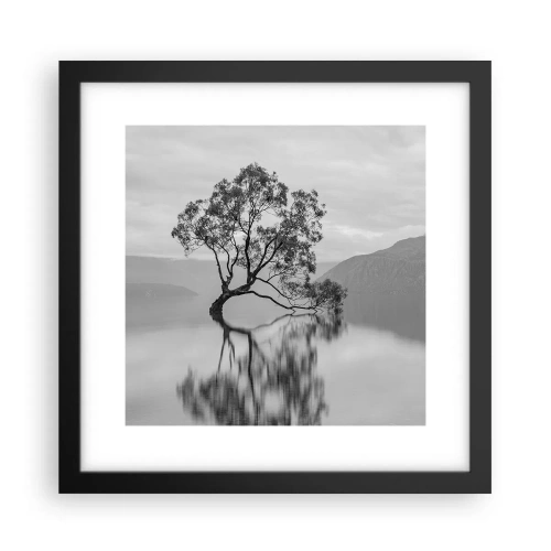 Poster in cornice nera - C'è un paese così - 30x30 cm