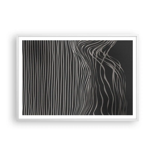 Poster in cornice bianca - Ritmo e accento - 100x70 cm