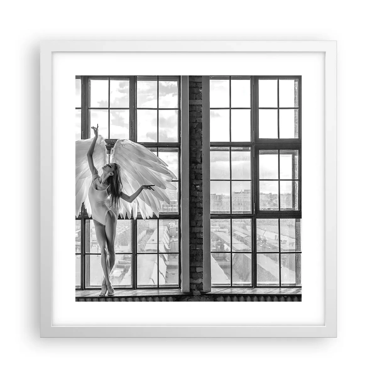 Poster in cornice bianca - Città degli angeli? - 40x40 cm