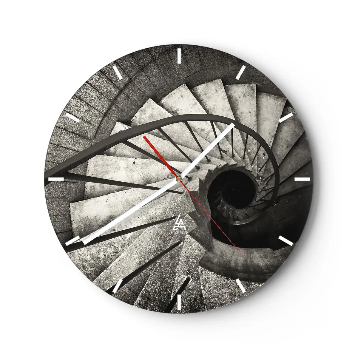 Orologio da parete - Orologio in Vetro - Salire e scendere - 30x30 cm