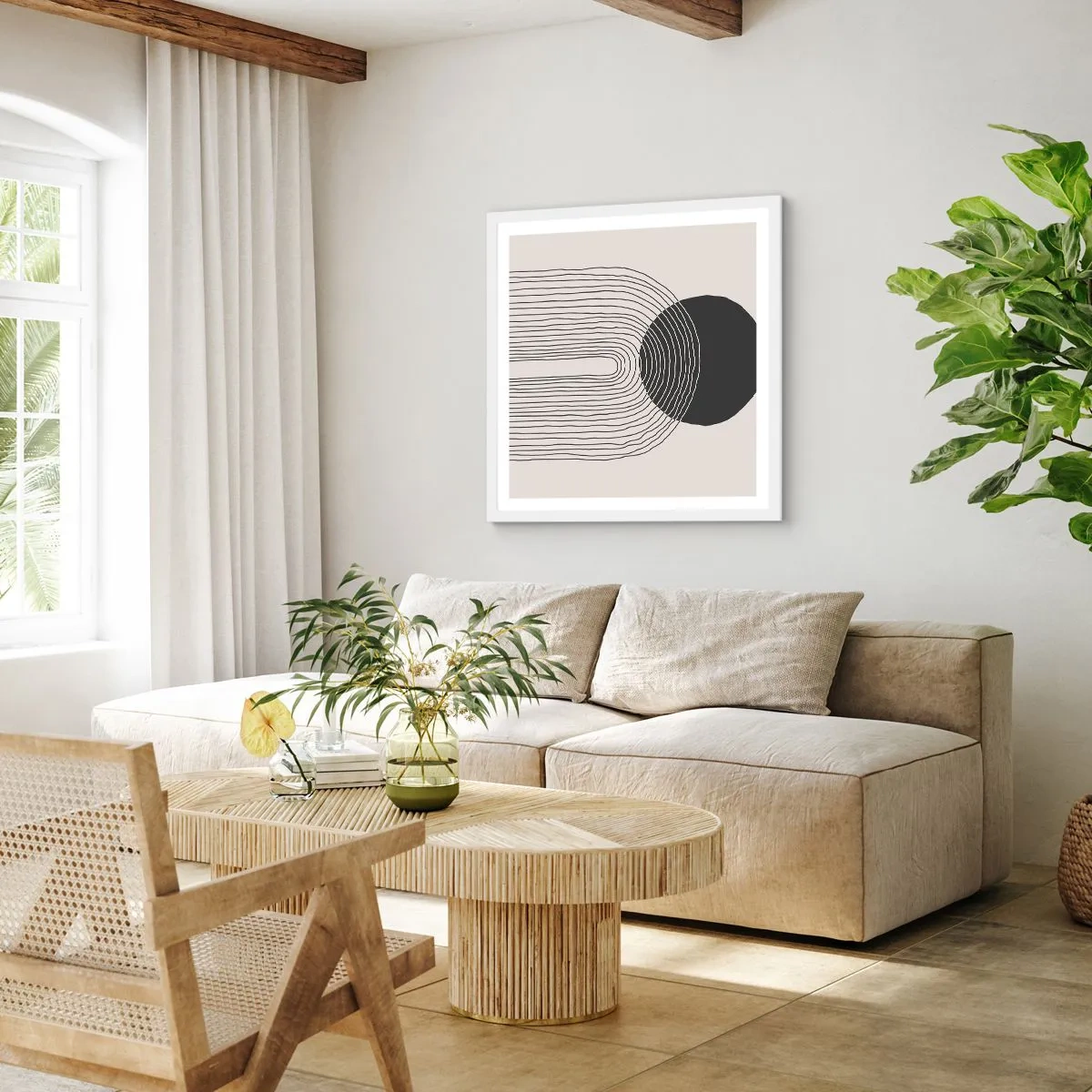 Poster in cornice bianca - Tremore e fiducia - 40x40 cm