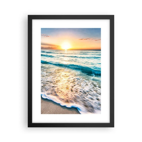 Poster in cornice nera - Tramonto sul mare - 30x40 cm