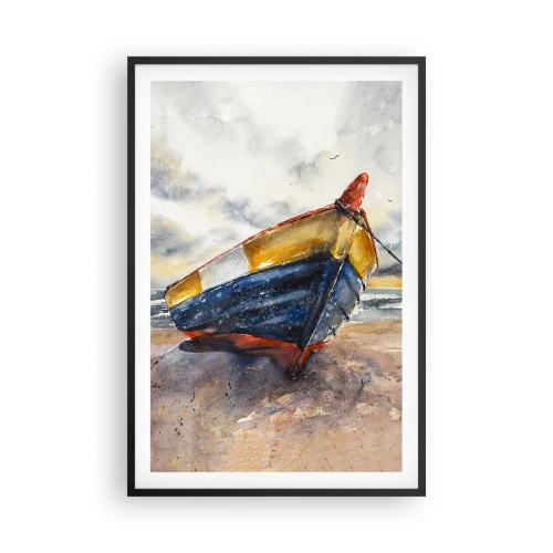Poster in cornice nera - Riposo sulla riva - 61x91 cm