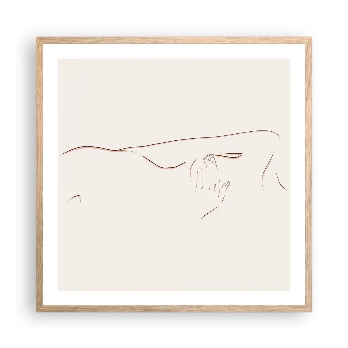 Poster in cornice rovere chiaro - La forma del desiderio - 60x60 cm