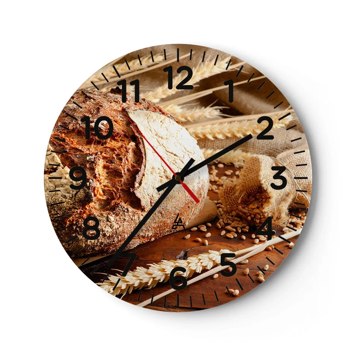 Orologio da parete - Orologio in Vetro - Appetitoso, profumato, croccante - 40x40 cm