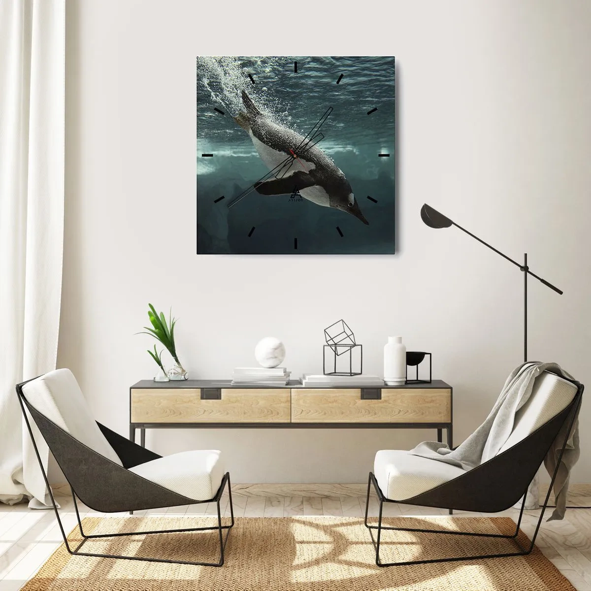 Orologio da parete - Orologio in Vetro - Benvenuto nel mio mondo - 40x40 cm