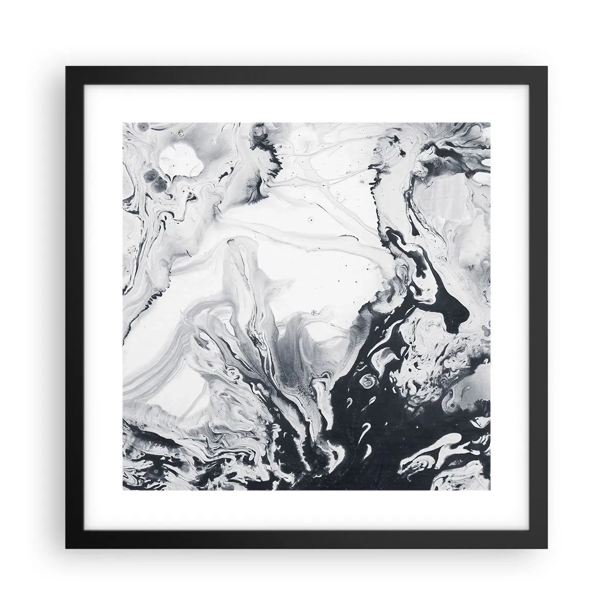 Poster in cornice nera - Il centro della terra - 40x40 cm