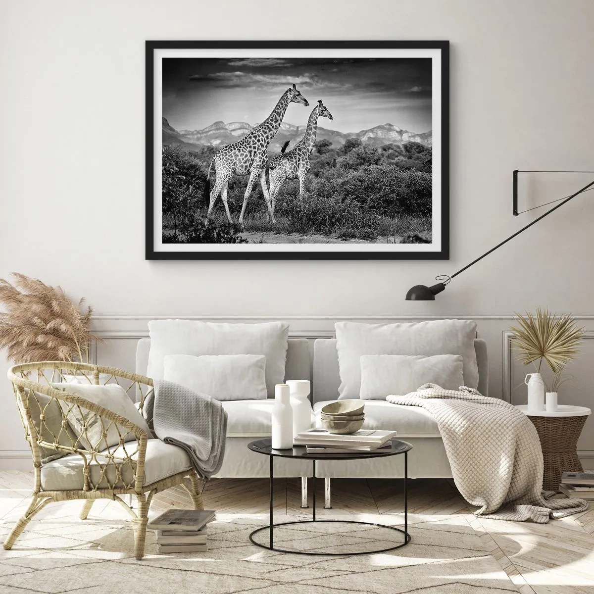 Poster in cornice nera - Alta classe in Africa - 40x30 cm