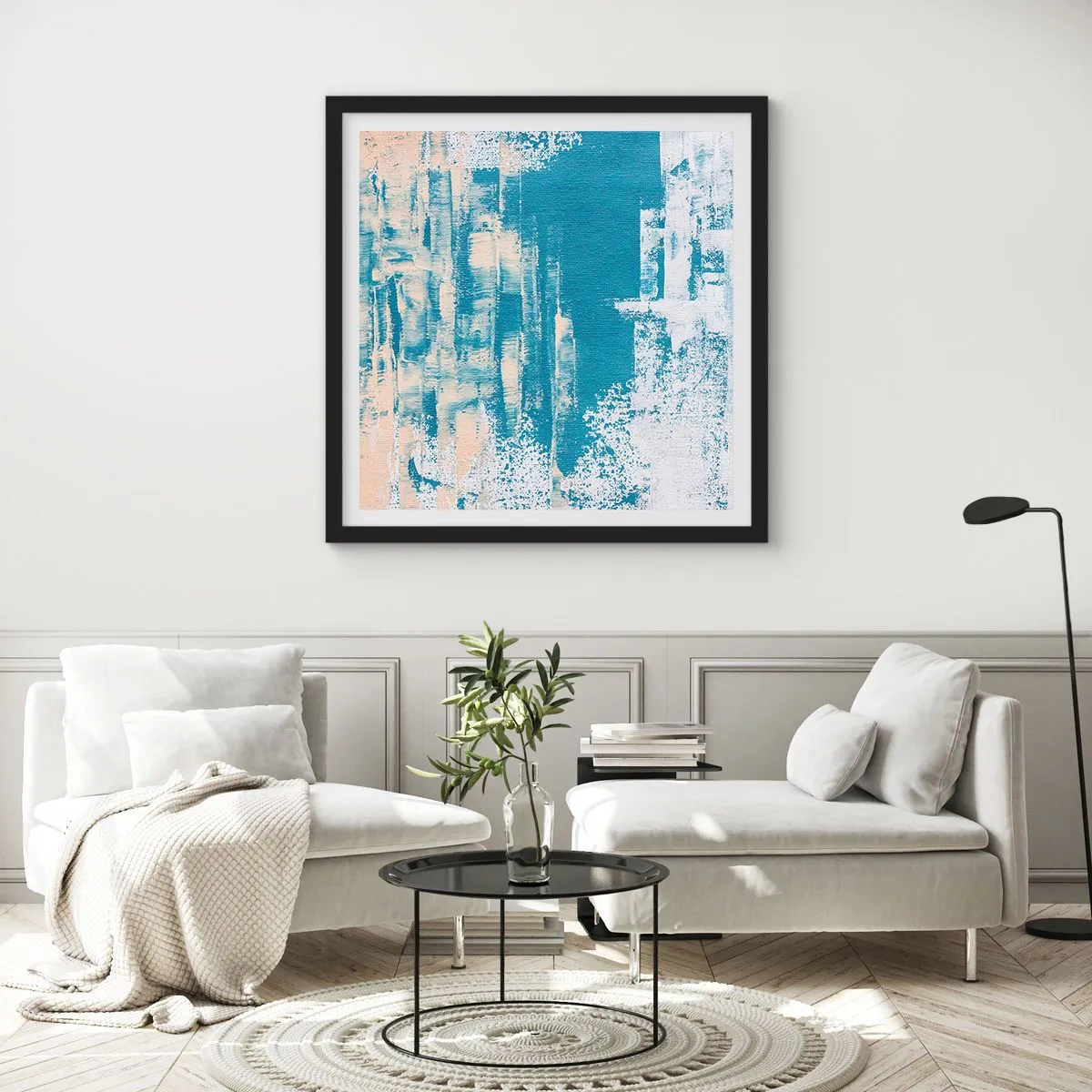 Poster in cornice nera - Attraverso il ghiaccio - 60x60 cm