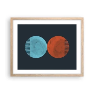 Poster in cornice rovere chiaro - Solo geometria? - 50x40 cm