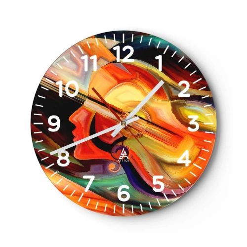 Orologio da parete - Orologio in Vetro - L'armonia dei suoni - 40x40 cm