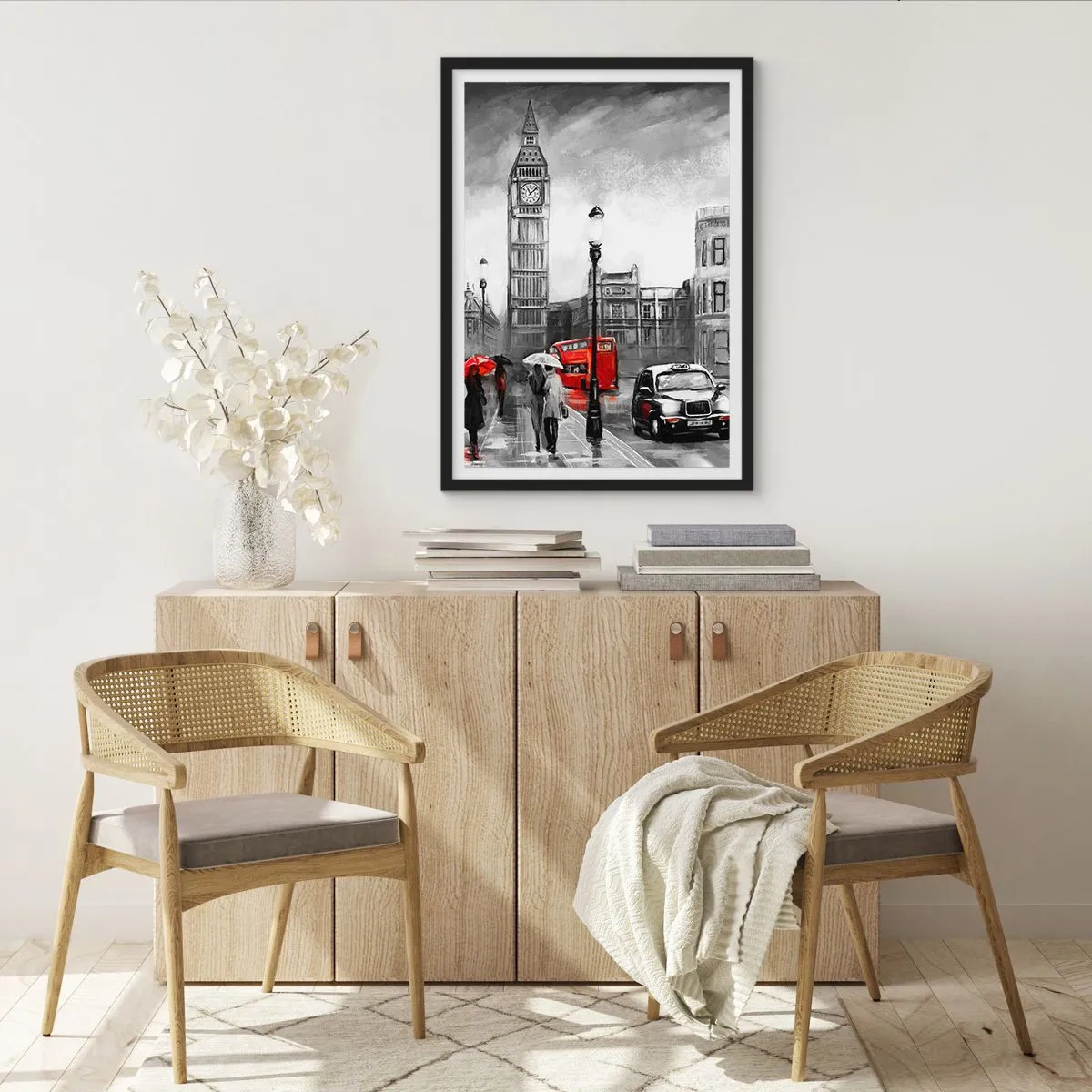 Poster in cornice nera - Una città per niente grigia - 40x50 cm