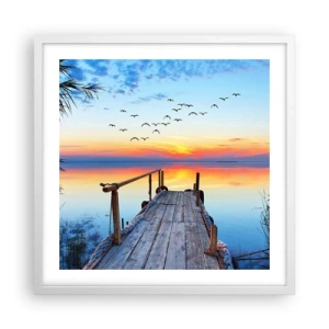 Poster in cornice bianca - Il tempo del ritorno - 50x50 cm