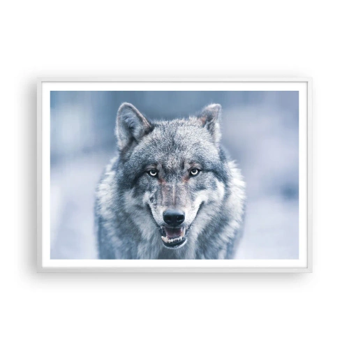 Poster in cornice bianca - Accetti la sfida? - 100x70 cm