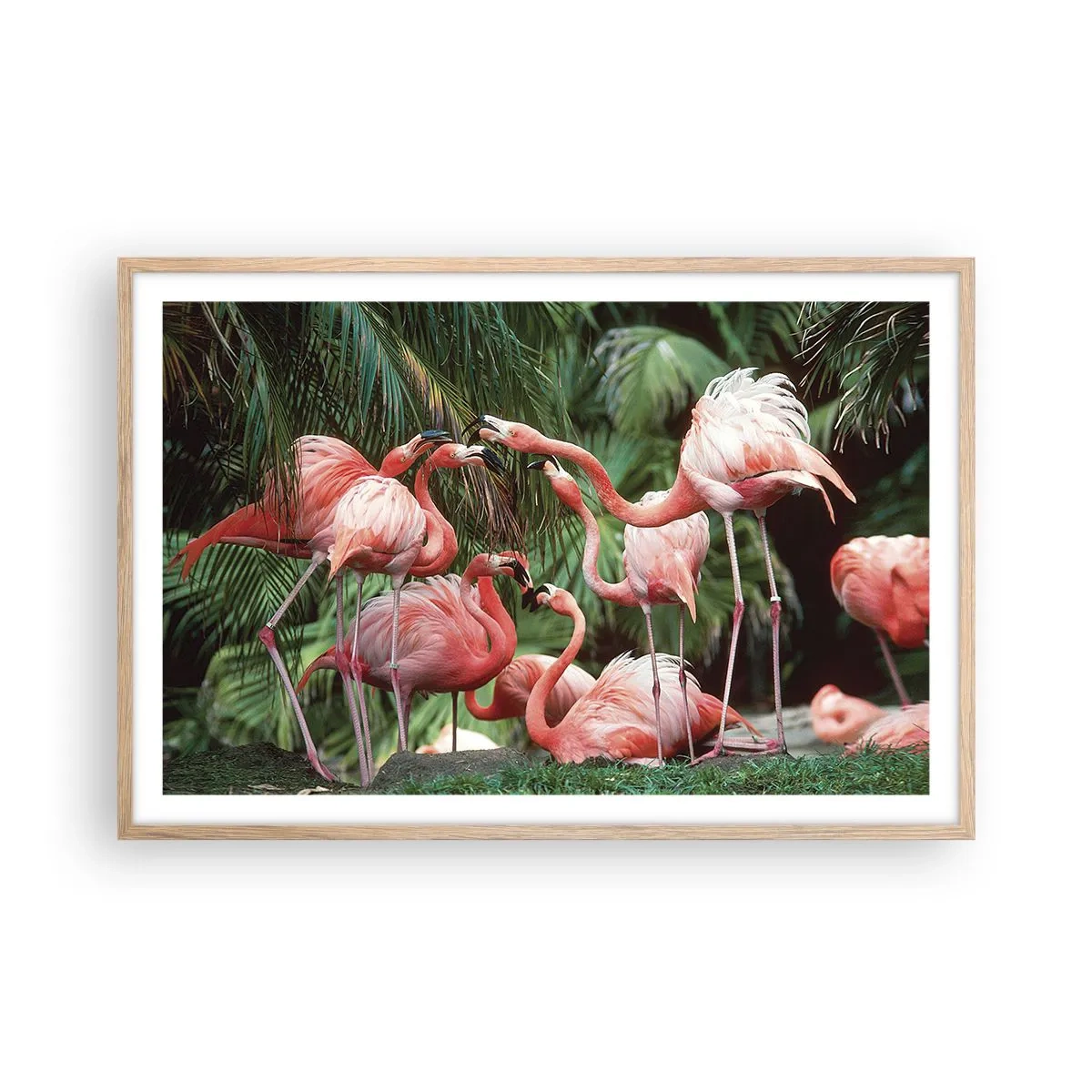 Poster in cornice rovere chiaro - Pettegolezzi pomeridiani - 91x61 cm