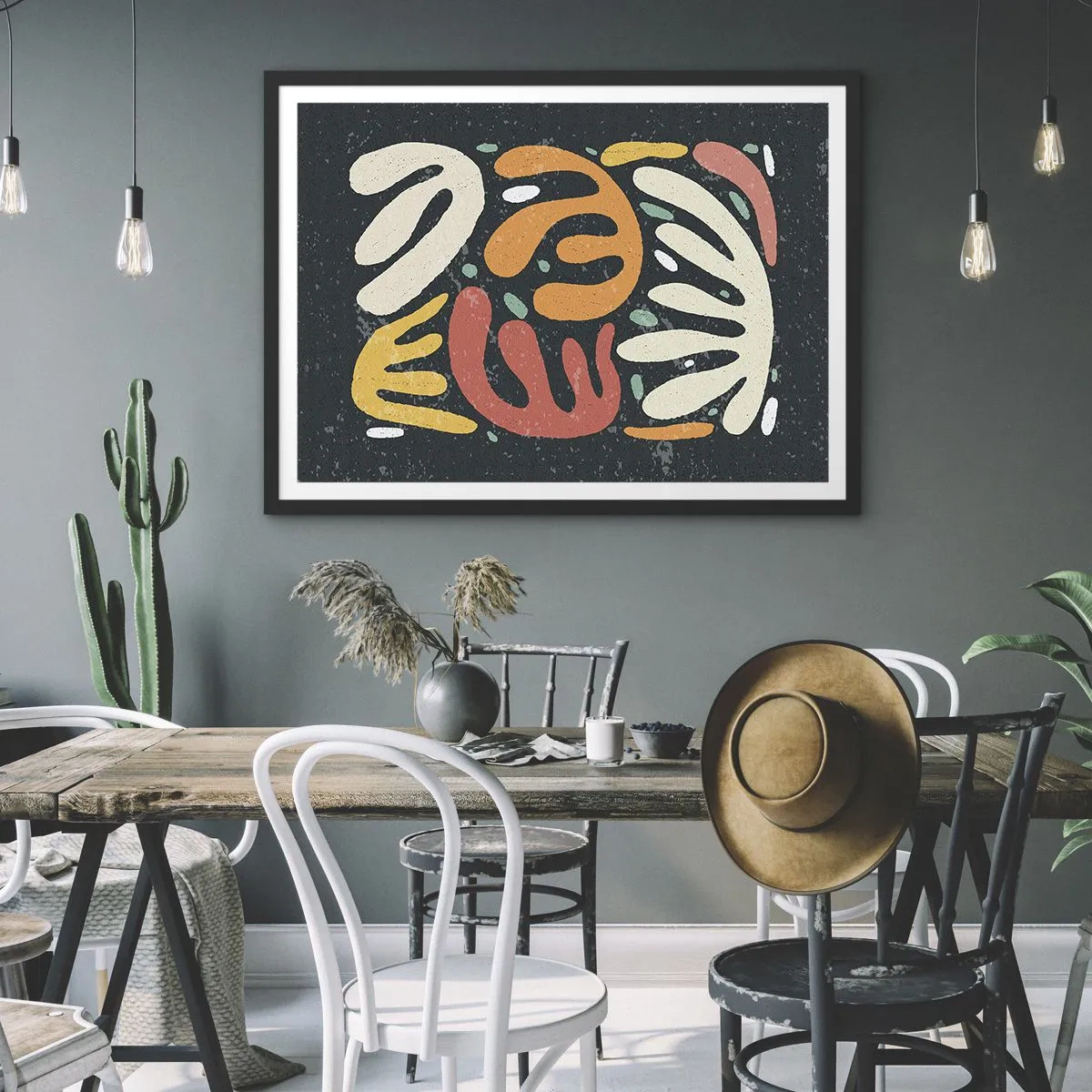 Poster in cornice nera - Composizione: adesso ti acchiappo - 50x40 cm