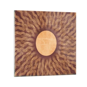 Quadro su vetro - L'icona del sole - 30x30 cm