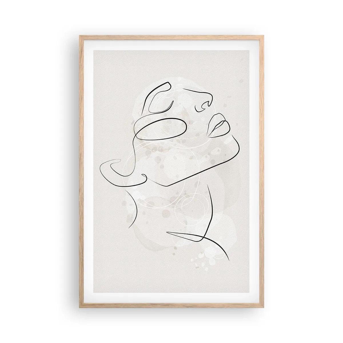 Poster in cornice rovere chiaro - Profilo di sogno - 61x91 cm