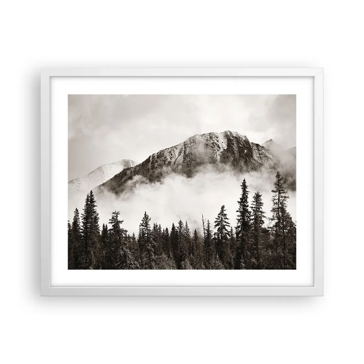 Poster in cornice bianca - Il sovrano di granito - 50x40 cm