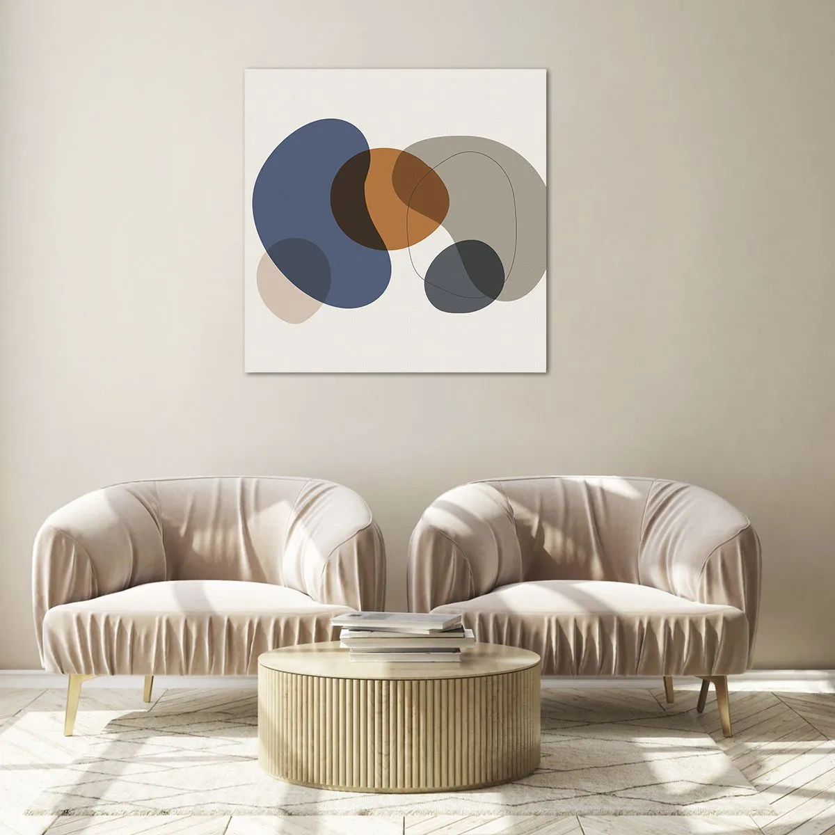 Quadro su vetro - Gocce di colore - 70x70 cm