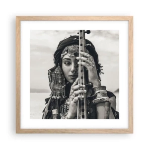 Poster in cornice rovere chiaro - La musica dell'oriente - 40x40 cm