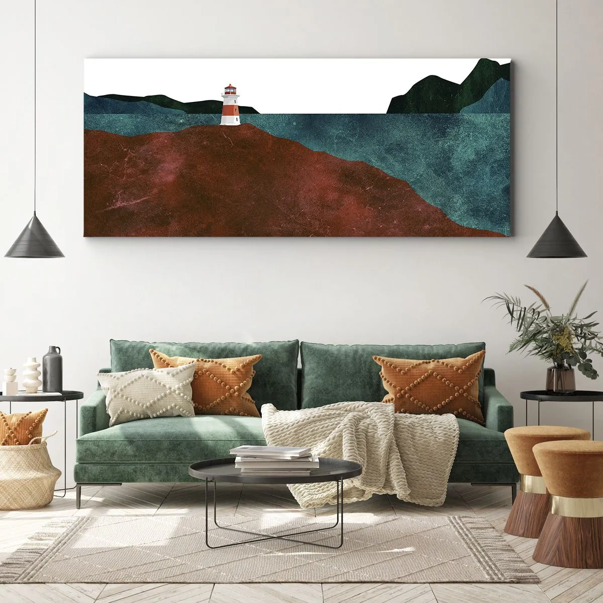 Quadro su tela - Stampe su Tela - Contemplando il mare - 90x30 cm