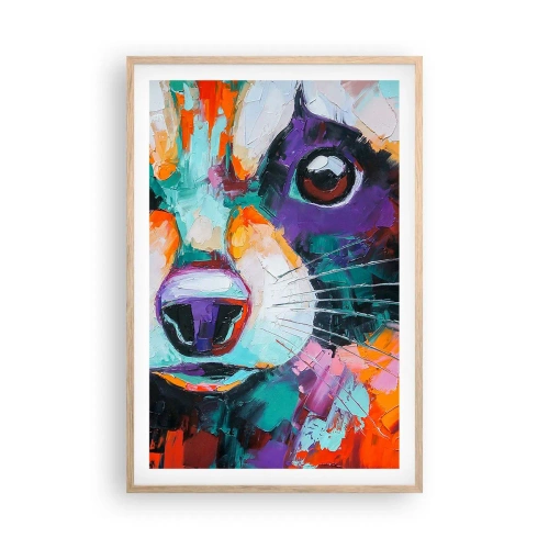 Poster in cornice rovere chiaro - Solo buone emozioni - 61x91 cm