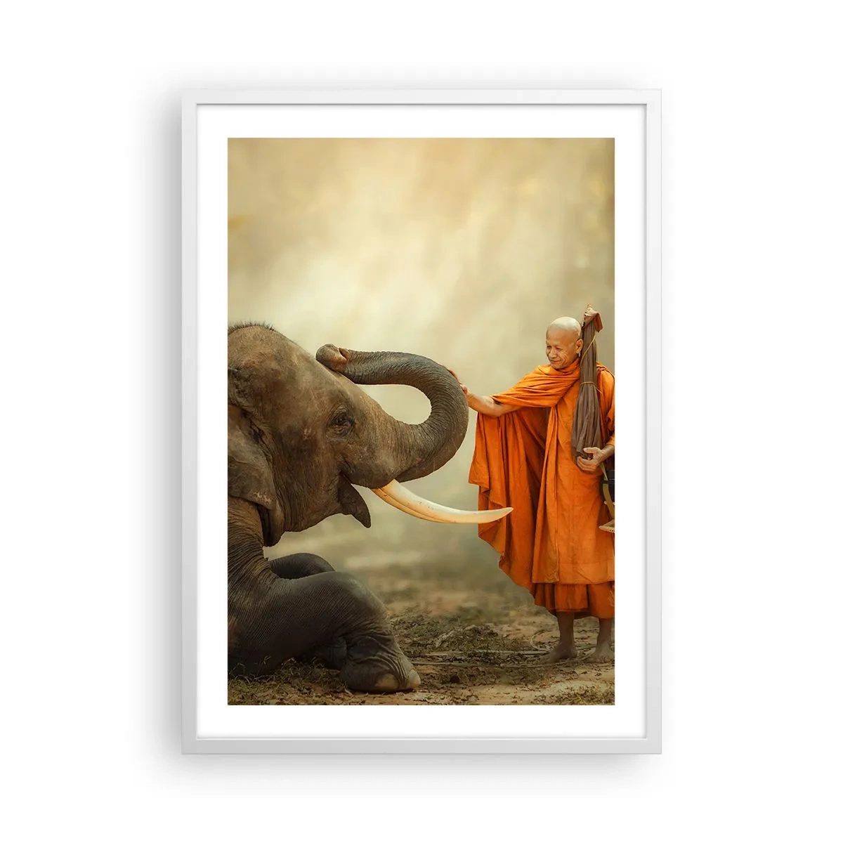 Poster in cornice bianca - Incontro nel viaggio - 50x70 cm