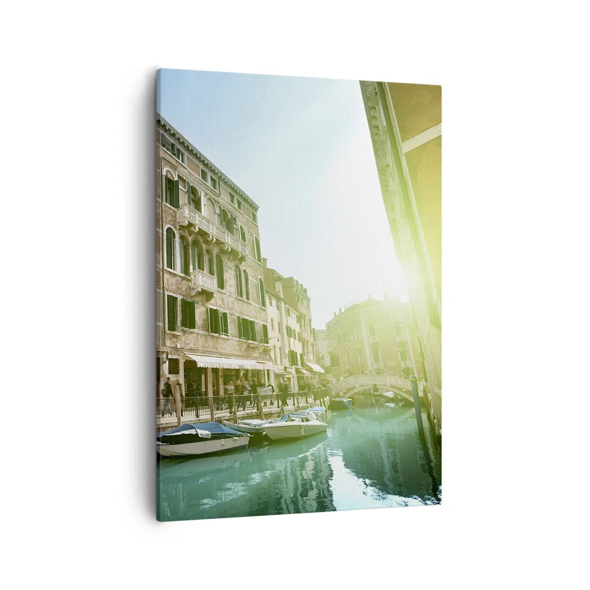 Quadro su tela - Stampe su Tela - Ponte e canale di Venezia con architettura storica - 50x70cm - Venezia, Amore Mio - Decorazione murale moderna per soggiorno e camera da letto ARTTOR